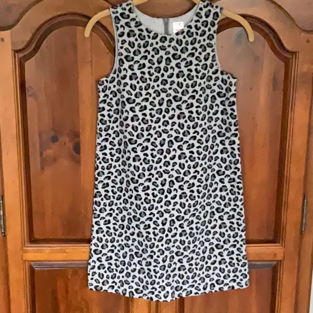 Gymboree Tres Fabulous Cheetah Print Corduroy Jumper Size 9 Neutral Minimalist